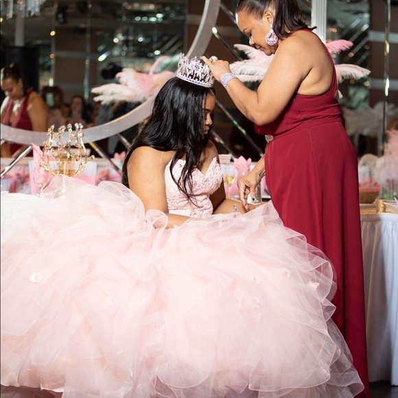 Size 18 authentic Morilee blush pink dress - Picture 6 of 6